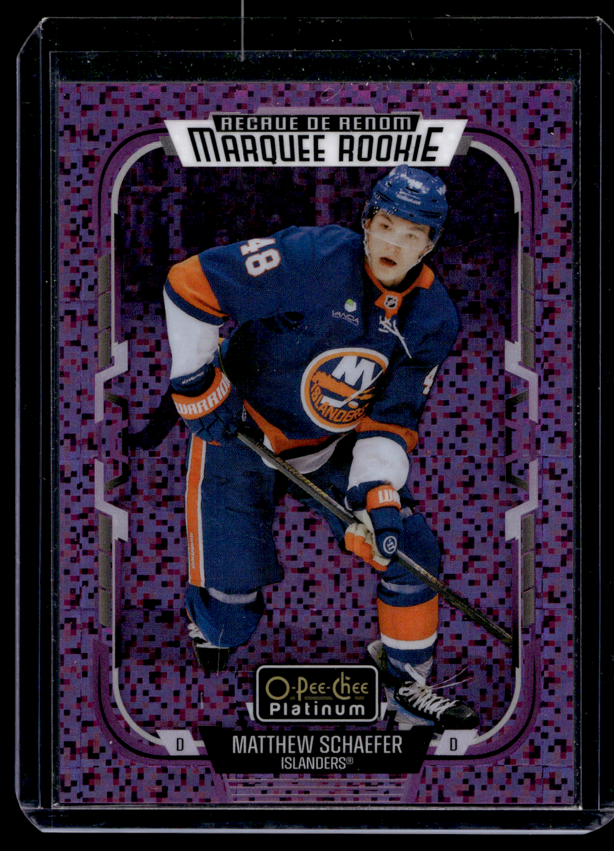 2025-26 Upper Deck OPC Platinum - Violet Pixels - Marquee Rookies - Matthew Schaefer #268 /299 RC