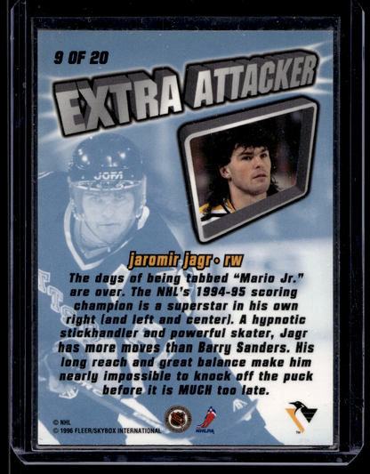 1995-96 Fleer Ultra Extra - Extra Attacker - Jaromir Jagr #9