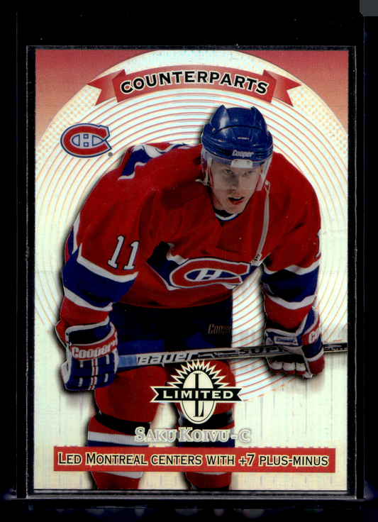 1997-98 Donruss Limited - Limited Exposure - Counterparts - Saku Koivu / Mats Sundin #9