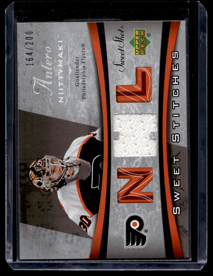 2006-07 Upper Deck Sweet Shot - Sweet Stitches - Antero Niittymaki #SS-AN /200