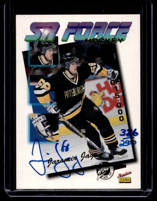 1995 Signature Rookies Tetrad - SR Force - Autographs - Jaromir Jagr #F8 /2500