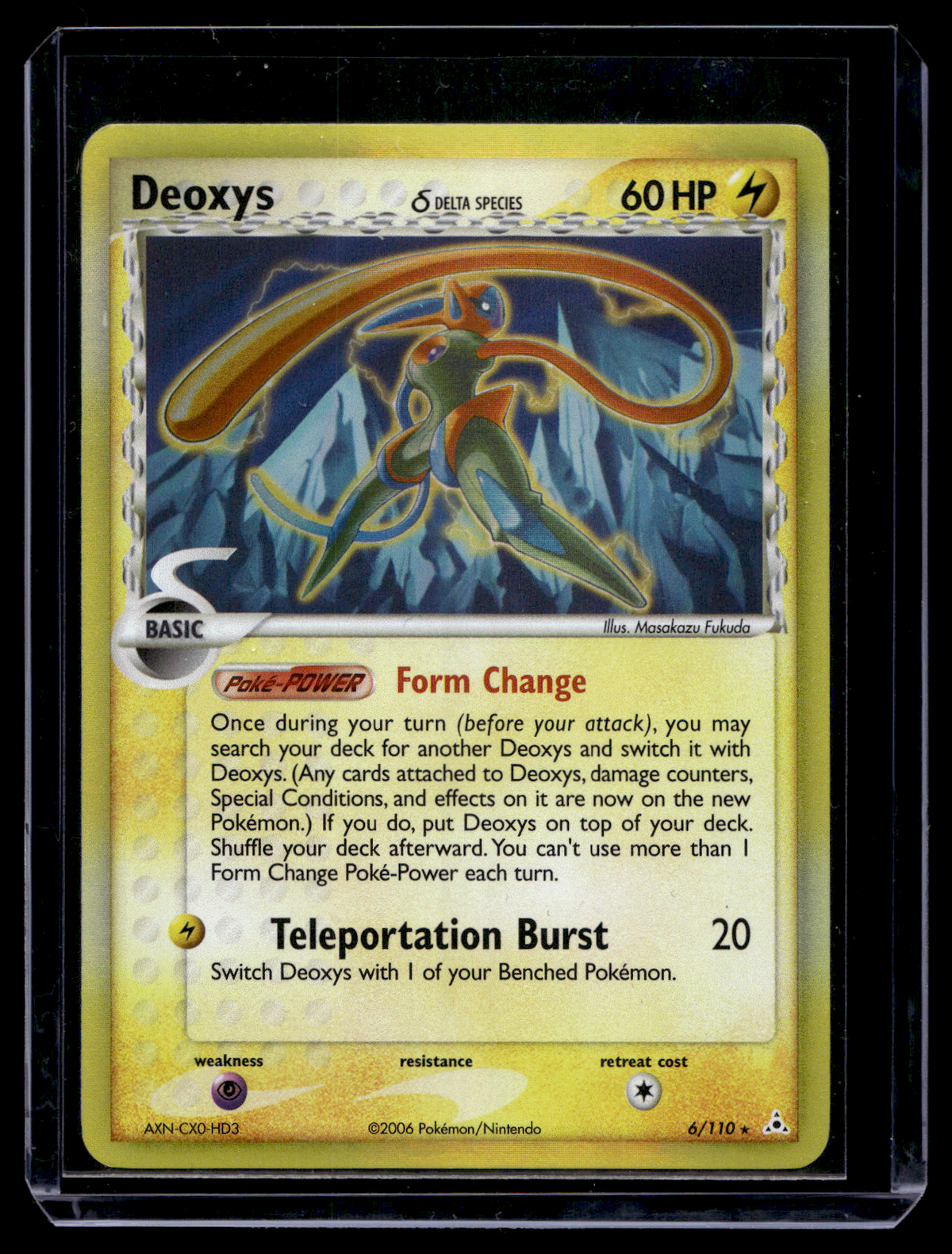2006 Pokemon EX Holon Phantoms - Holo - Deoxys #6 (Kunto: Excellent)