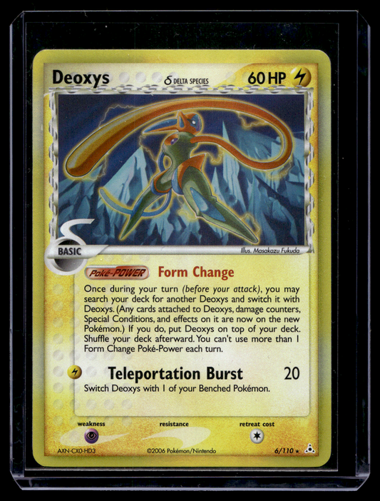 2006 Pokemon EX Holon Phantoms - Holo - Deoxys #6 (Kunto: Excellent)