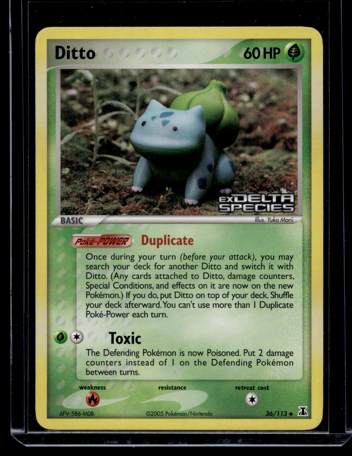 2005 Pokemon - EX Delta Species - Reverse Foil - Ditto (Bulbasaur) #36 (Kunto: Excellent)