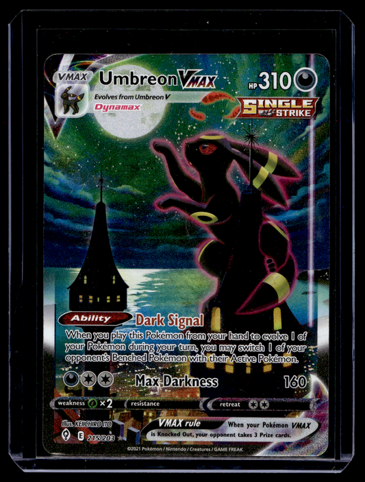2021 Pokemon Sword & Shield - Evolving Skies - Secret - Umbreon VMAX #215 (Kunto: Good+/Excellent -)