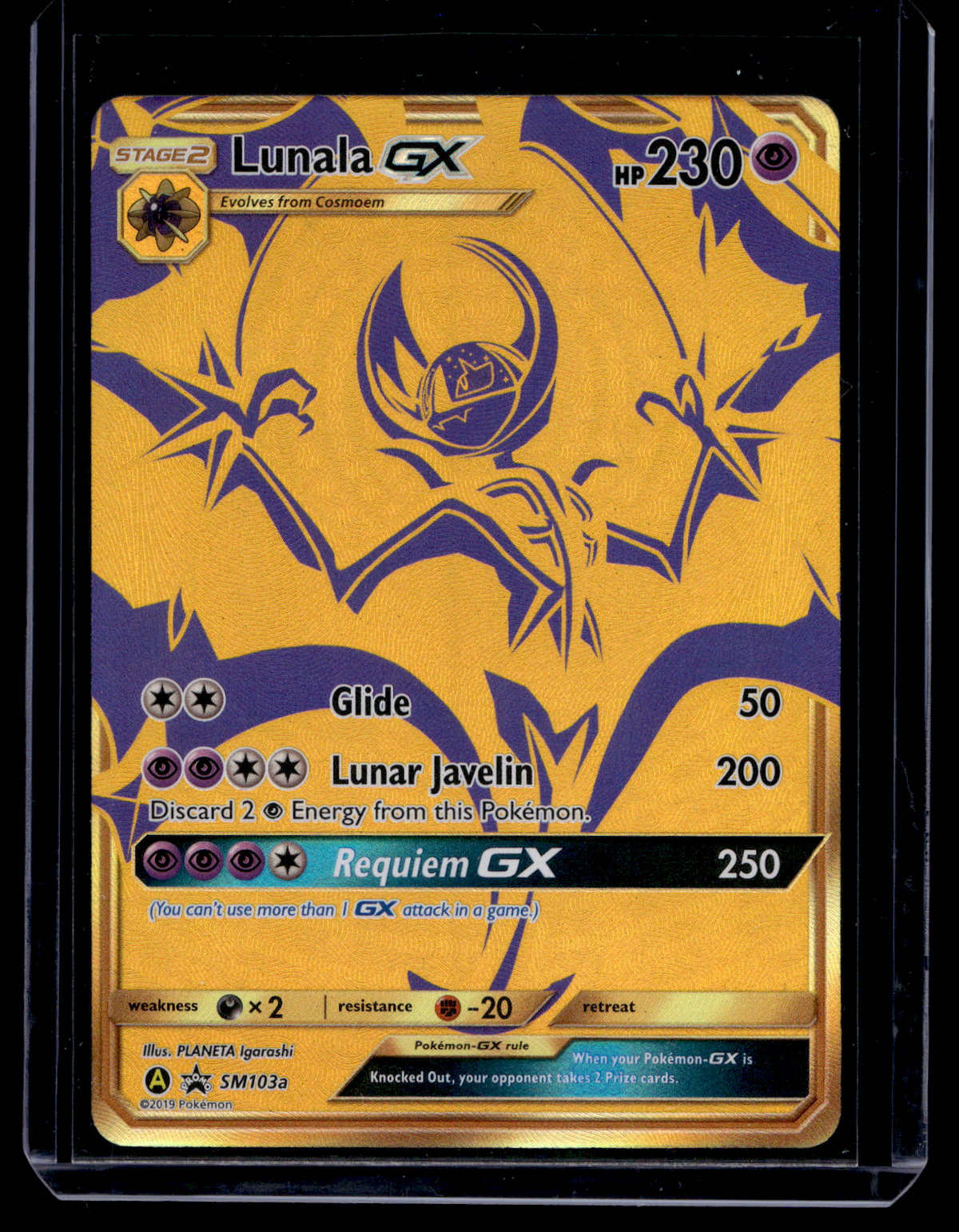 2019 Pokemon Sun & Moon - Black Star Promos - Holo - Full Art - Lunala GX #SM103a