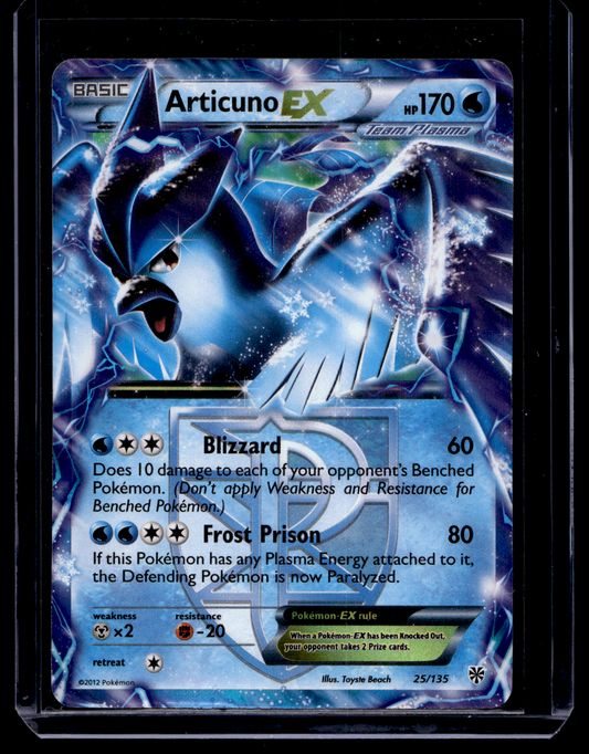 2012 Pokemon Black & White - Plasma Storm - Articuno EX #25 (Kunto: Good)