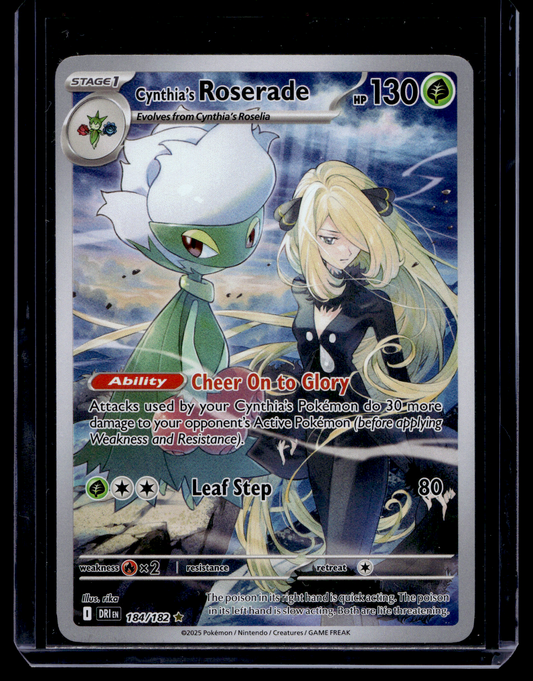 2025 Pokemon Scarlet & Violet - Destined Rivals - Illustration Rare - Cynthia's Roserade #184