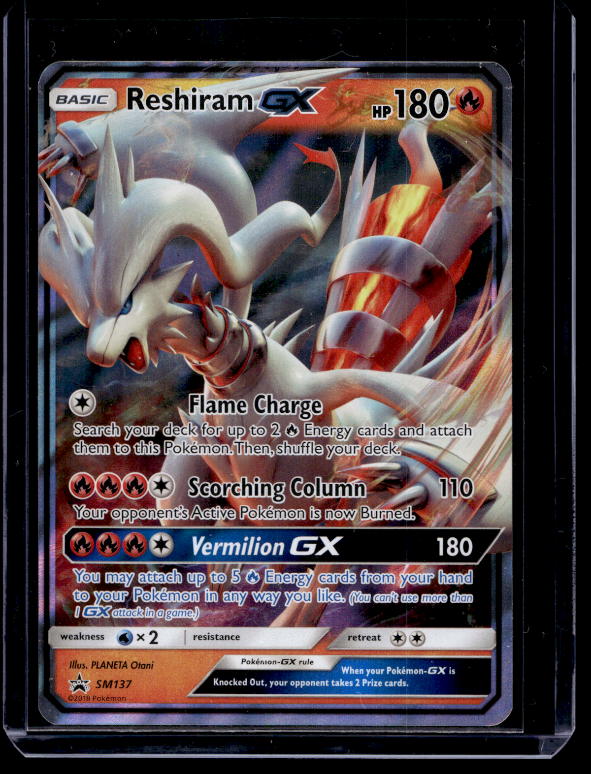 2018 Pokemon Sun & Moon - Black Star Promos - Reshiram GX #SM137