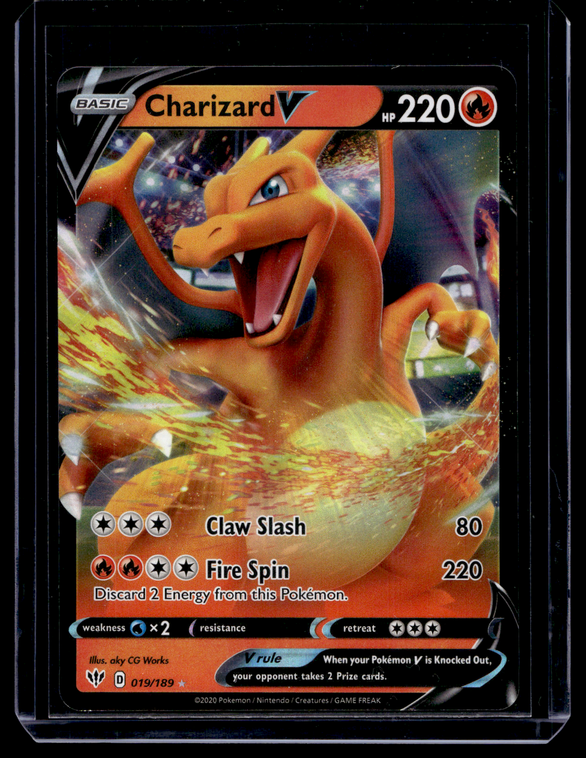 2020 Pokemon Sword & Shield - Darkness Ablaze - Charizard V #019