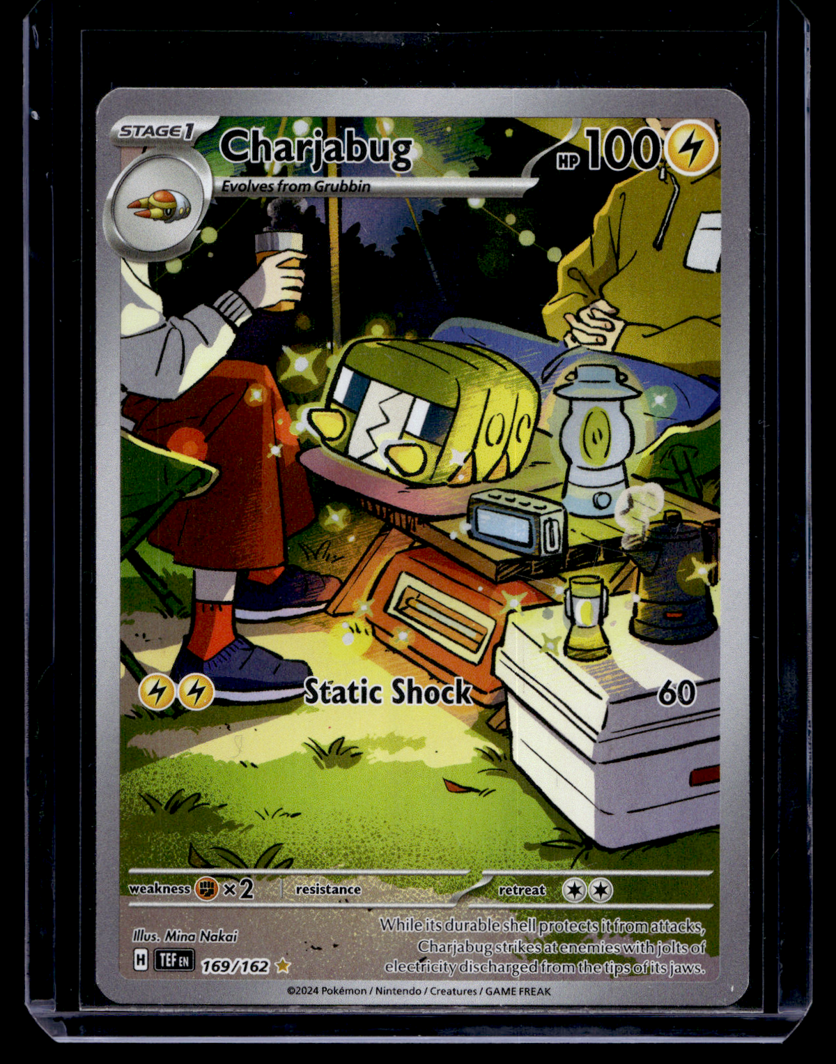 2024 Pokemon - Sword & Shield - Temporal Forces - Illustration Rare - Charjabug #169