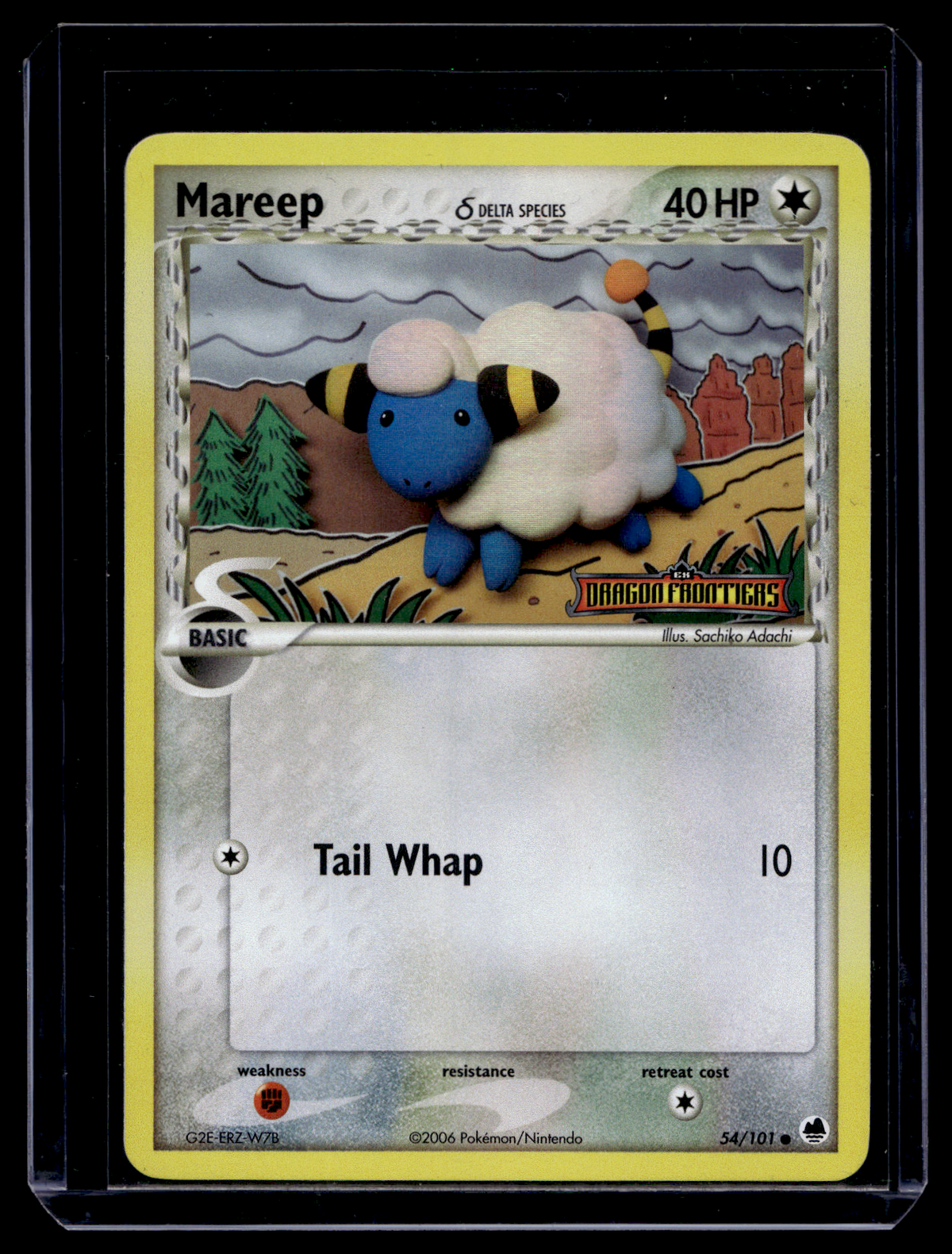 2006 Pokemon EX - Dragon Frontiers - Reverse Foil - Mareep #54 (Kunto: Excellent)