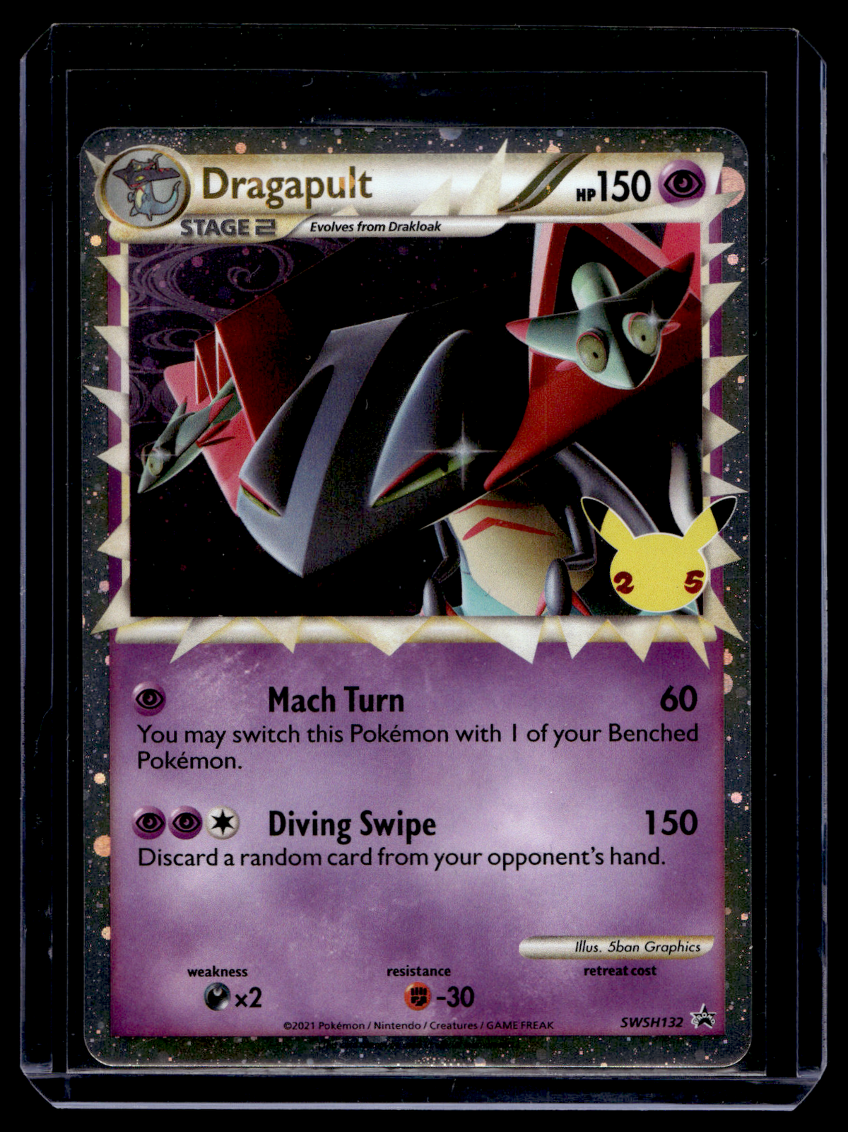 2021 Pokemon Sword & Shield - Black Star Promos - Holo - Dragapult #SWSH132