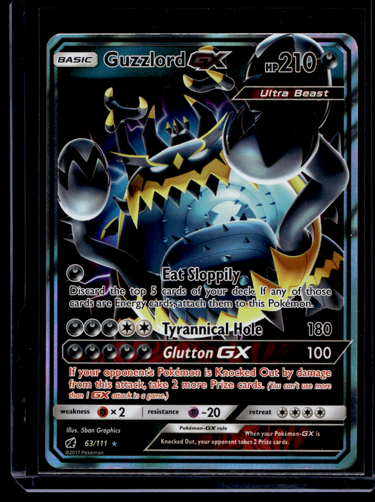 2017 Pokemon Sun & Moon - Crimson Invasion - Guzzlord GX #63
