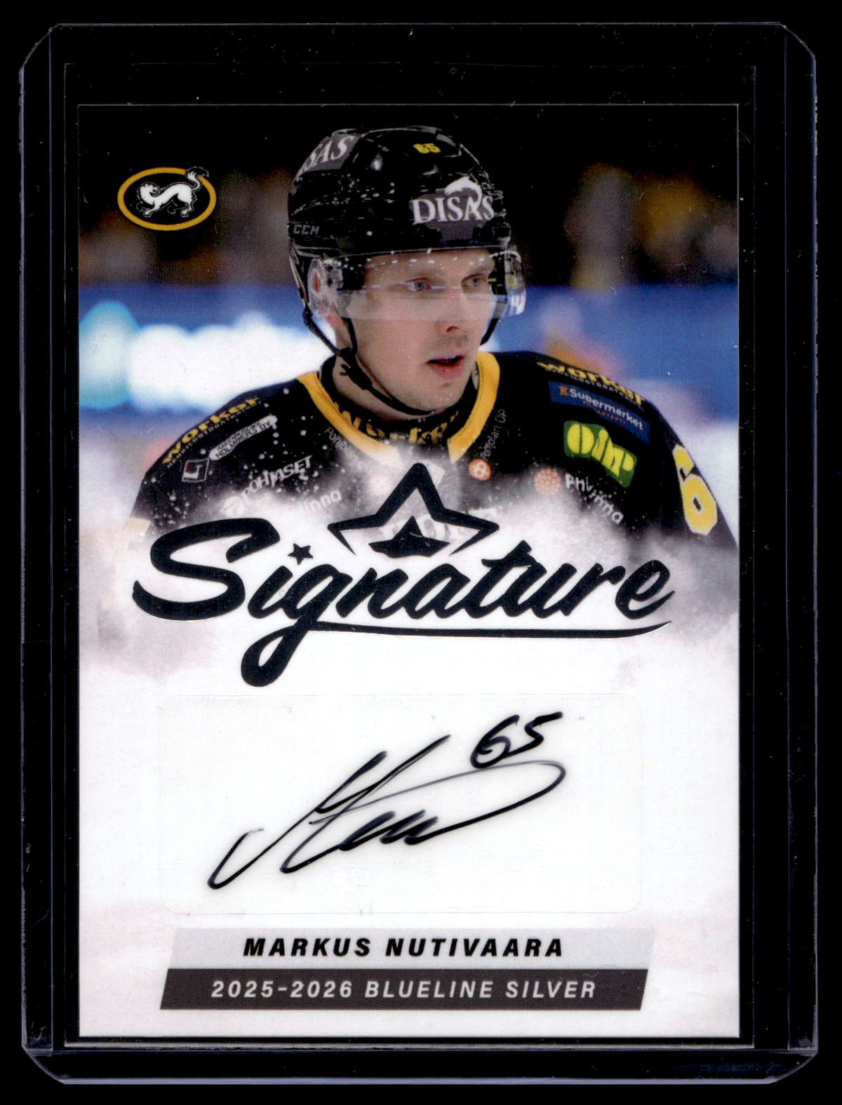 2025-26 Blueline Signature Silver - Markus Nutivaara #AU-MN /80