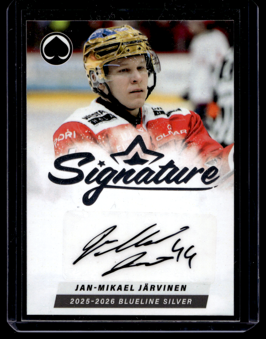 2025-26 Blueline Signature Silver - Jan-Mikael Järvinen #AU-JMJ /80