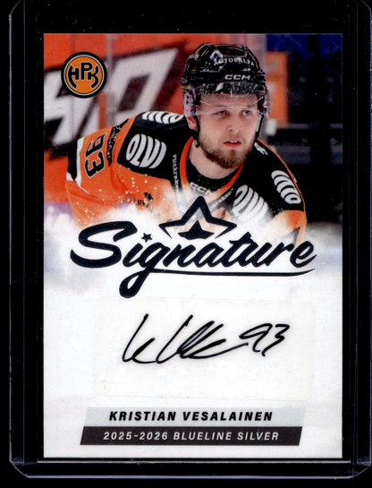 2025-26 Blueline Signature Silver - Kristian Vesalainen #AU-KV /80