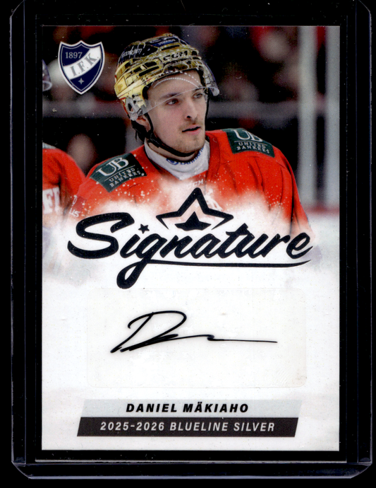 2025-26 Blueline Signature Silver - Daniel Mäkiaho #AU-DM /80