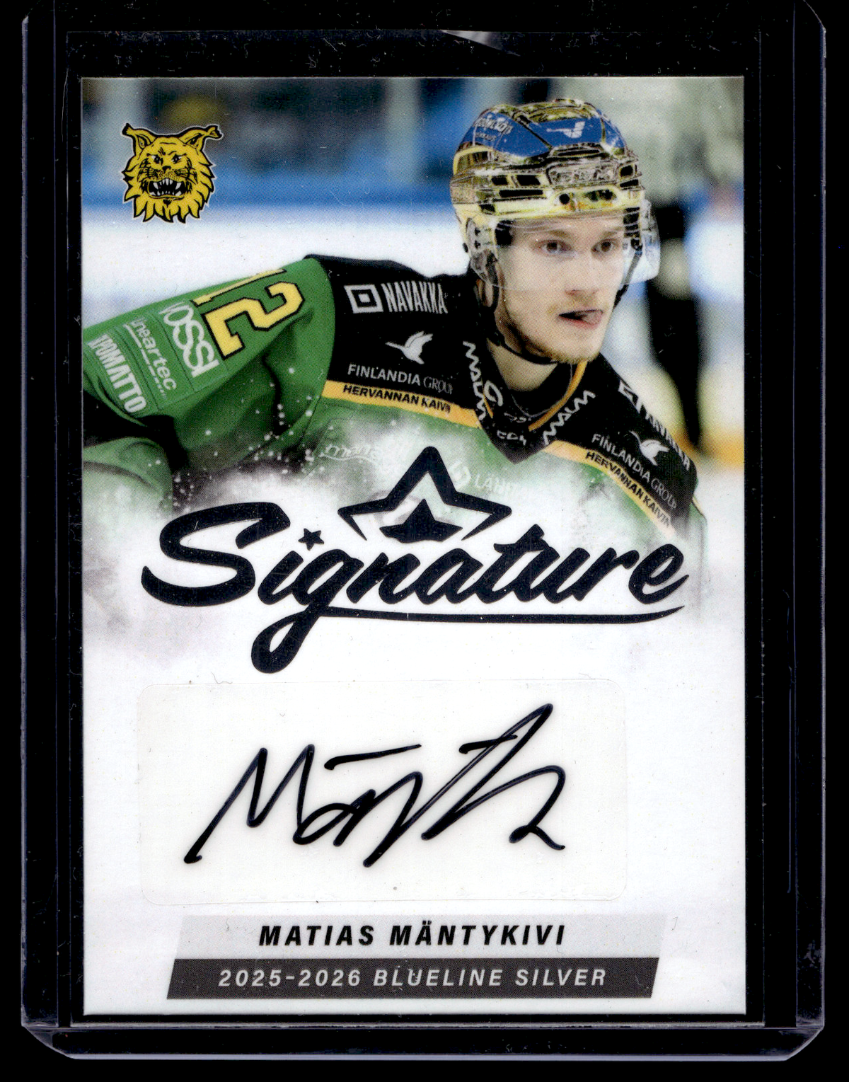 2025-26 Blueline Signature Silver - Matias Mäntykivi #AU-MM /80