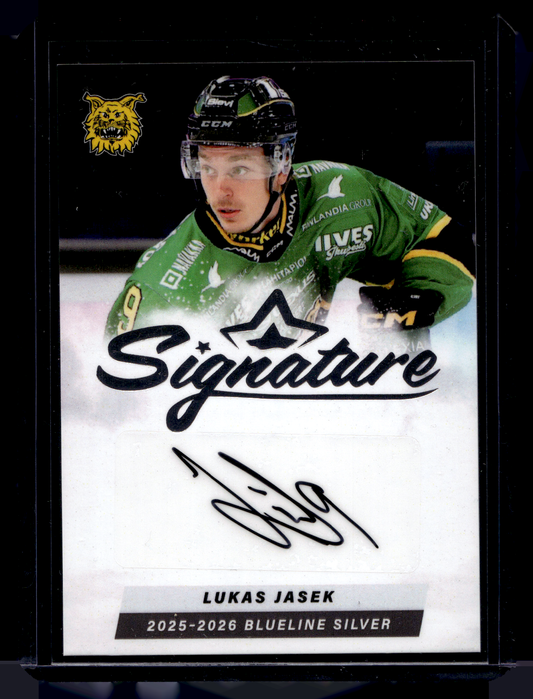 2025-26 Blueline Signature Silver - Lukas Jasek #AU-LJ /80