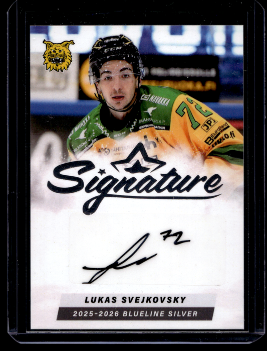 2025-26 Blueline Signature Silver - Lukas Svejkovsky #AU-LS /80