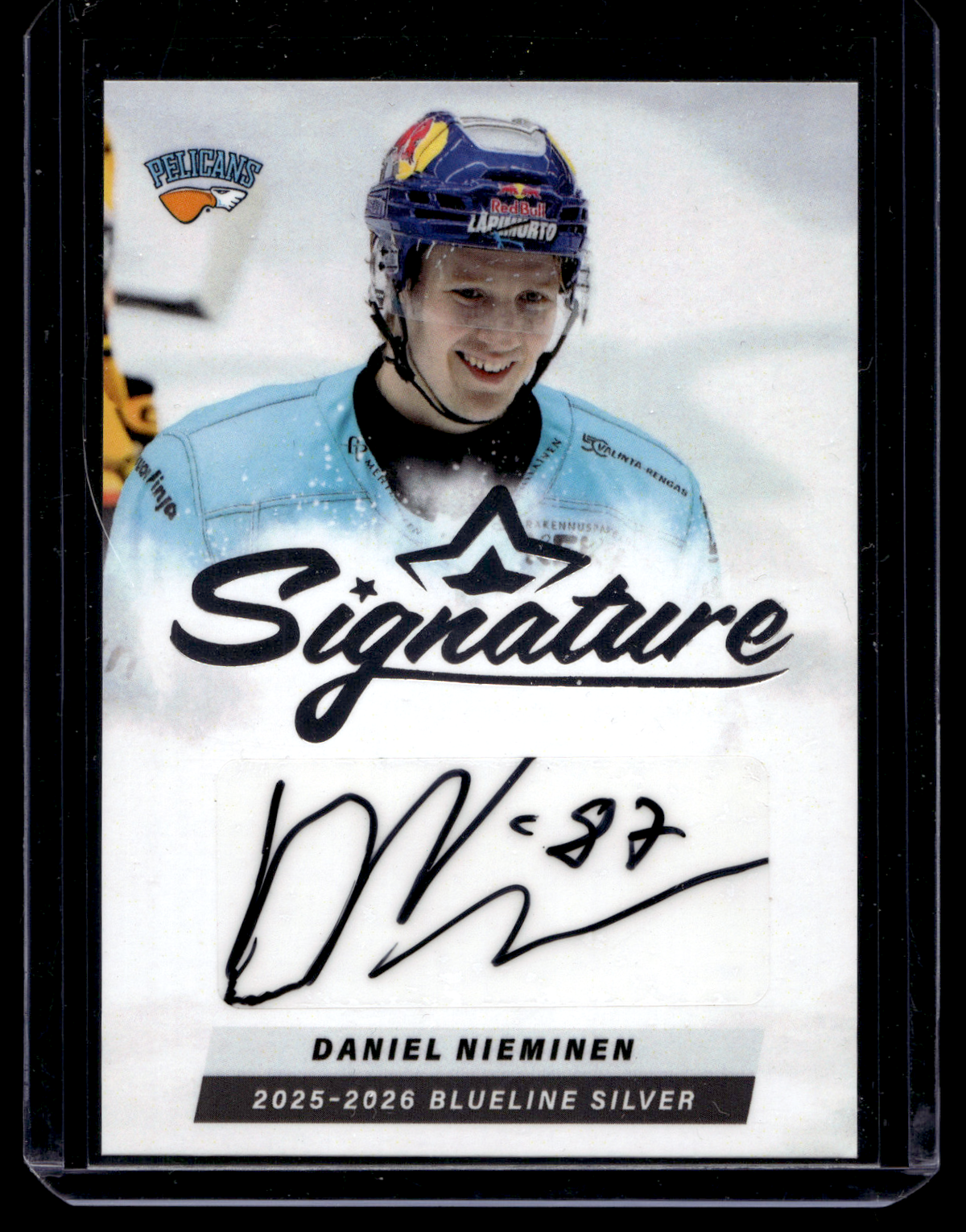 2025-26 Blueline Signature Silver - Daniel Nieminen #AU-DN /80