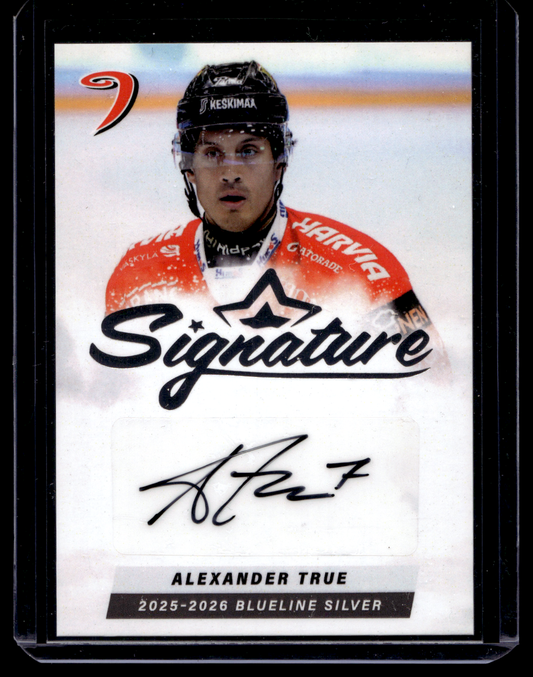 2025-26 Blueline Signature Silver - Alexander True #AU-AT /80
