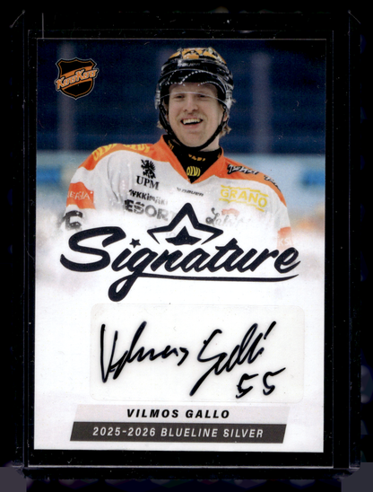 2025-26 Blueline Signature Silver - Vilmos Gallo #AU-VG /80