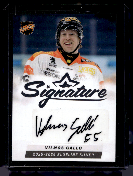 2025-26 Blueline Signature Silver - Vilmos Gallo #AU-VG /80