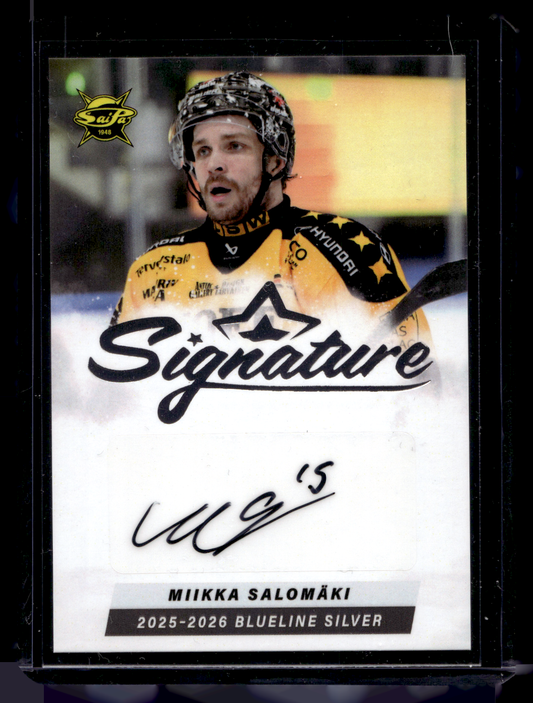 2025-26 Blueline Signature Silver - Miikka Salomäki #AU-MS /80