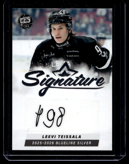 2025-26 Blueline Signature Silver - Leevi Teissala #AU-LT /80