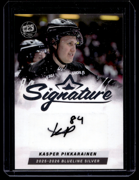 2025-26 Blueline Signature Silver - Kasper Pikkarainen #AU-KP /80