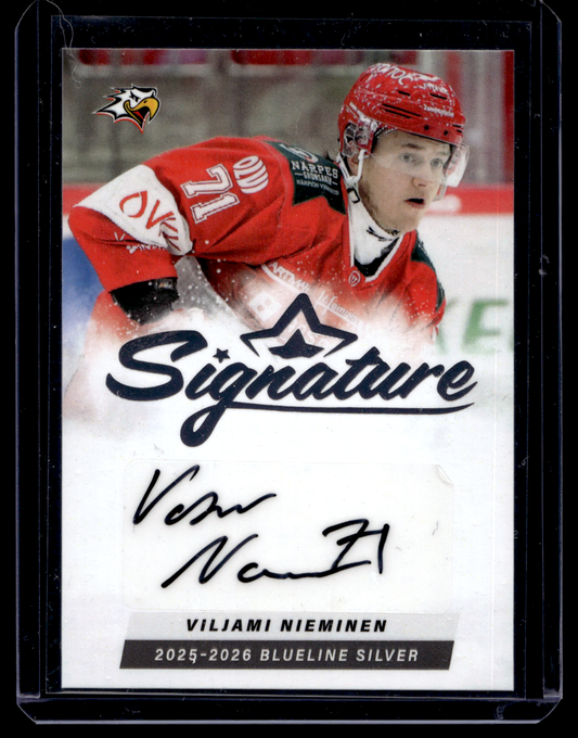 2025-26 Blueline Signature Silver - Viljami Nieminen #AU-VN /80
