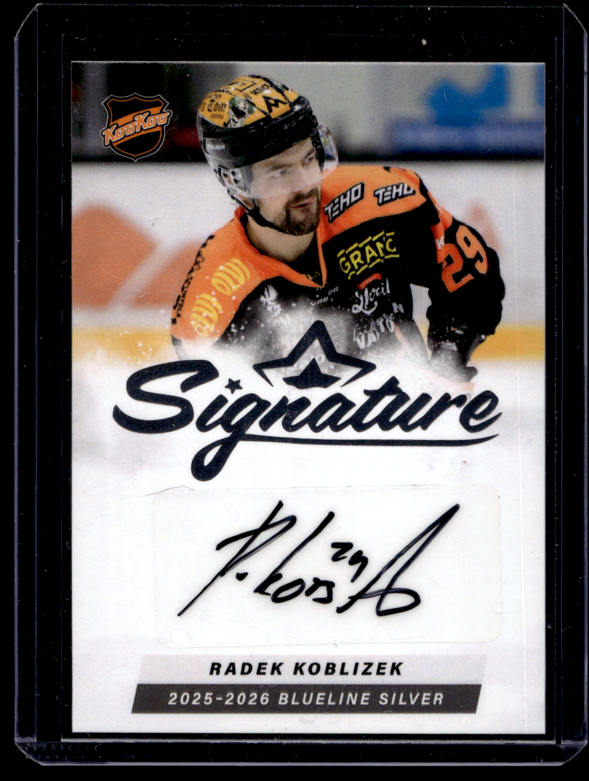 2025-26 Blueline Signature Silver - Radek Koblizek #AU-RK /80