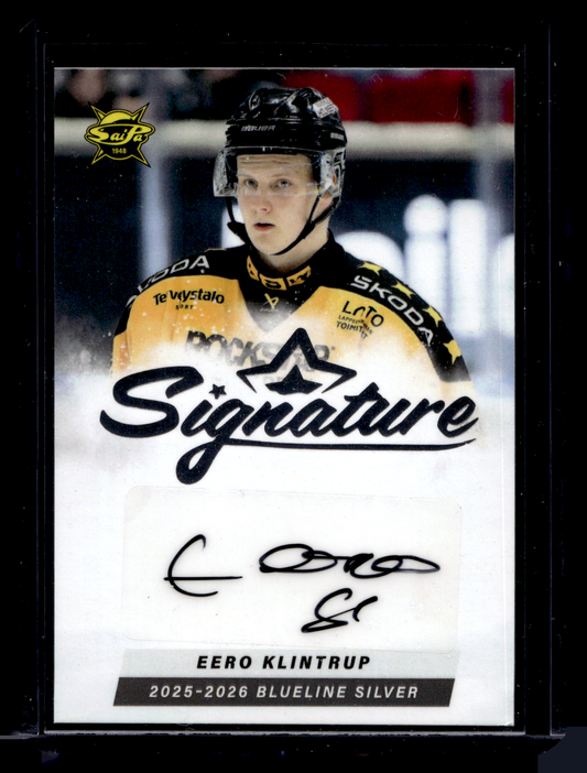 2025-26 Blueline Signature Silver - Eero Klintrup #AU-EK /80