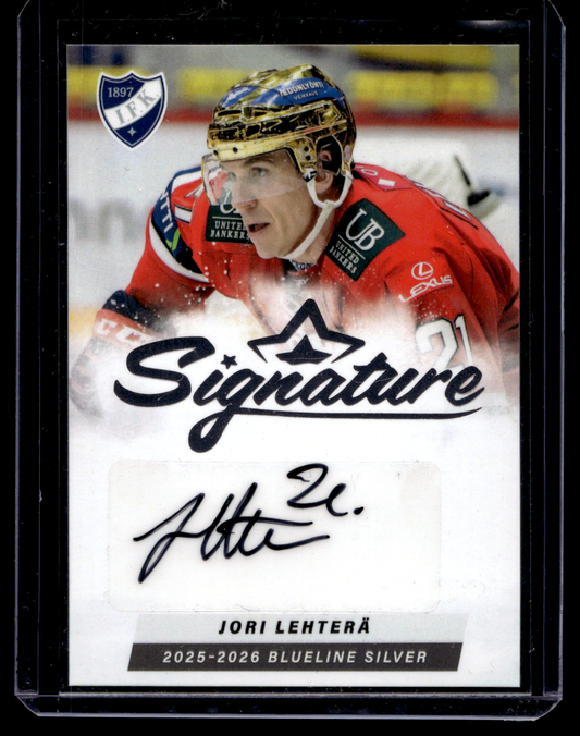 2025-26 Blueline Signature Silver - Jori Lehterä #AU-JL /80