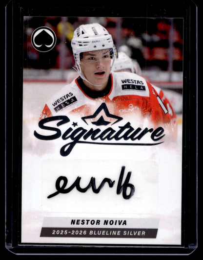 2025-26 Blueline Signature Silver - Nestor Noiva #AU-NN /80