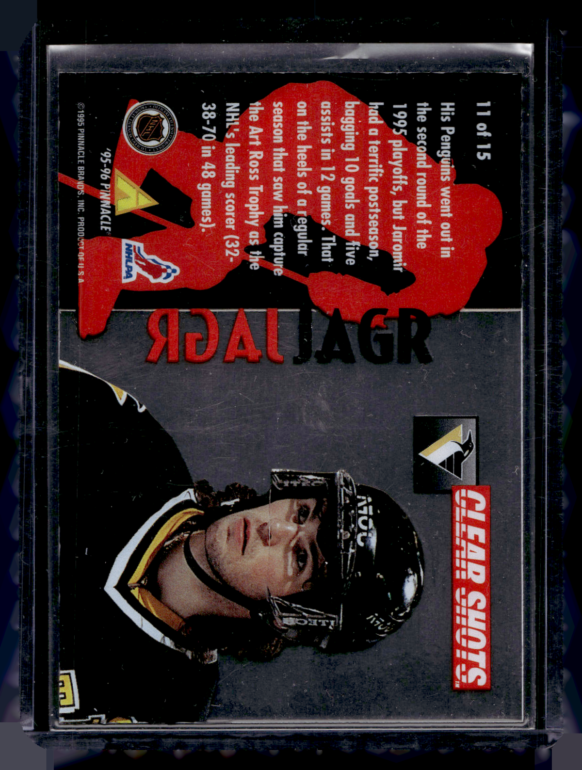 1995-96 Pinnacle - Clear Shots - Jaromir Jagr #11