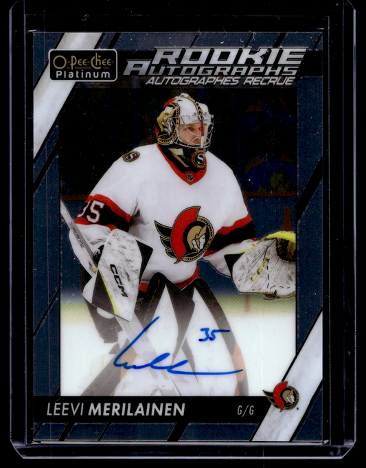 2024-25 Upper Deck OPC Platinum - 2023-24 Update Rookie Autographs - 2024-25 O-Pee-Chee Platinum Update - Leevi Merilainen #R-LM