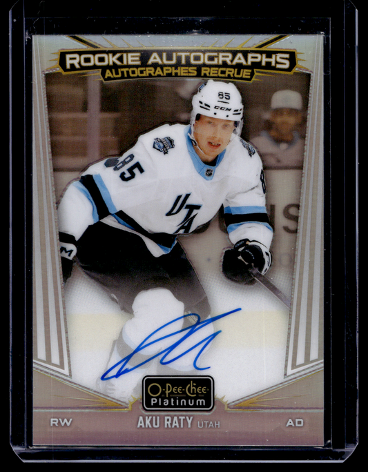 2024-25 Upper Deck Platinum - Rookie Autographs - Rainbow - Aku Raty #R-AR RY