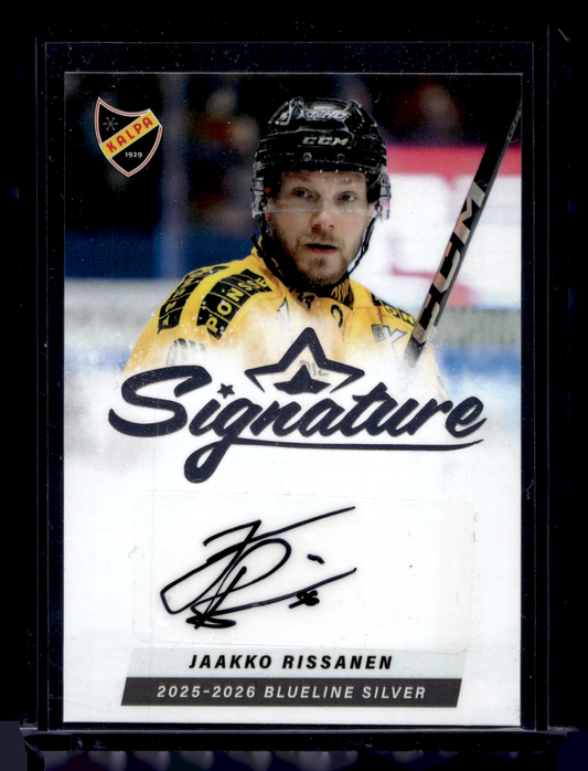 2025-26 Blueline Signature Silver - Jarkko Rissanen #AU-JR /80