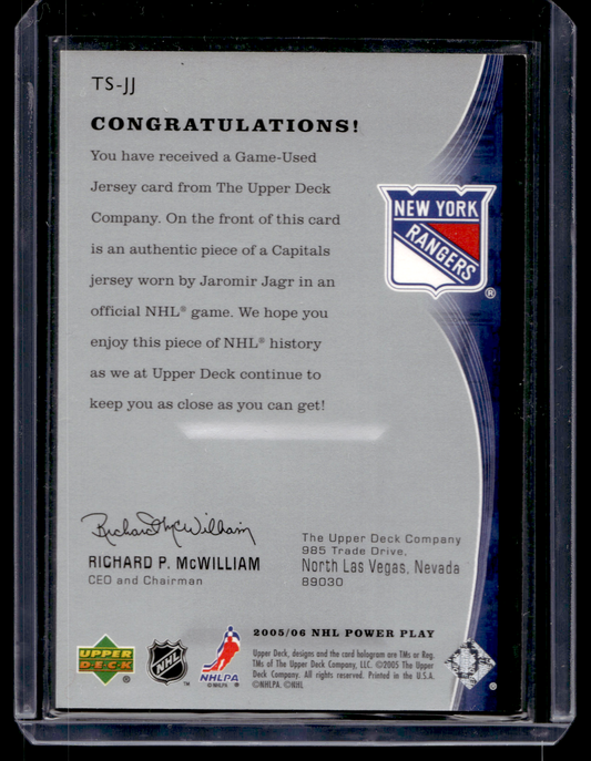 2005-06 Upper Deck Power Play - The Specialists Jerseys - Jaromir Jagr #TS-JJ
