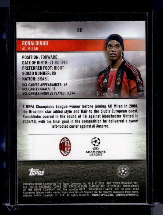 2023-24 Topps Stadium Club Chrome UEFA Champions League - Ronaldinho #80