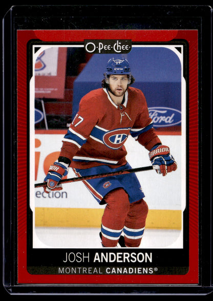 2021-22 O-Pee-Chee - Red Border Blank Back - Josh Anderson #306 1of1