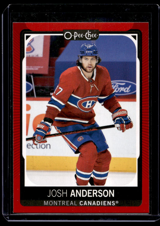 2021-22 O-Pee-Chee - Red Border Blank Back - Josh Anderson #306 1of1