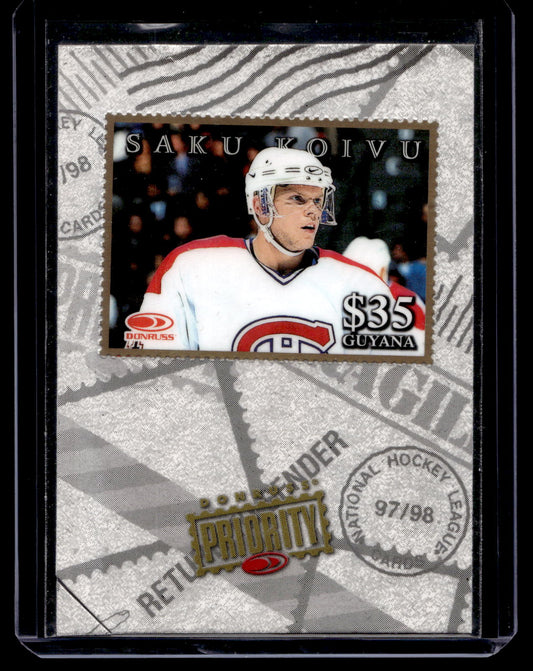 1997-98 Donruss Priority - Stamps - Gold - Saku Koivu