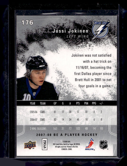2007-08 Upper Deck Be a Player - Platinum Player's Club - Jussi Jokinen #176 /25