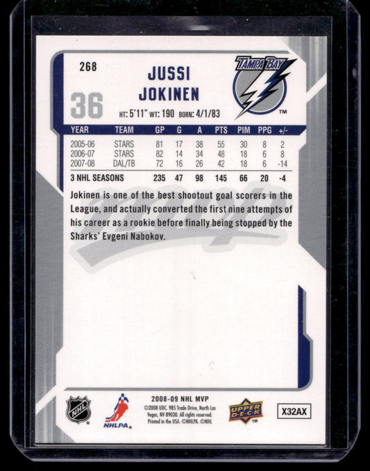 2008-09 Upper Deck MVP - Super Script - Jussi Jokinen #268 /25