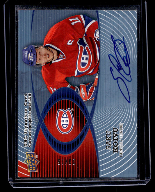 2008-09 Upper Deck McDonald's Autographs - Saku Koivu #A-SK /25