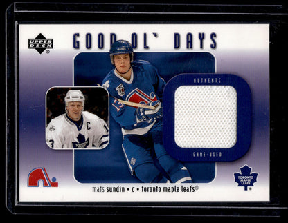 2002-03 Upper Deck - Good Ol' Days Mats Sundin #GO-MS